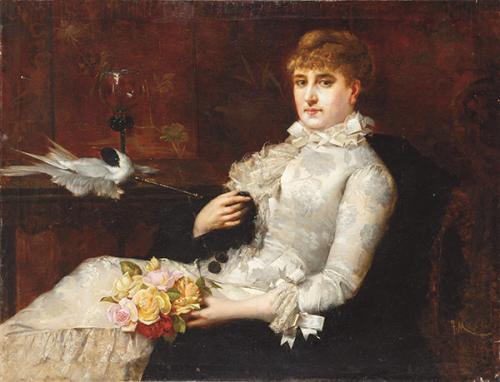  FRANCISCO MASRIERA Y MANOVENS - Joven dama sentada en sillón