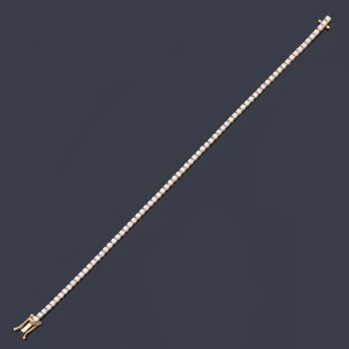  Rivière con brillantes de aprox. 2,28 ct en total. Reporte Gemológico IGE.