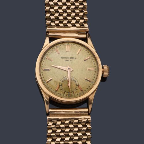  PATEK PHILIPPE Calatrava mov. nº 929049 caja nº 300258 con caja y brazalete en oro rosa de 18 K.