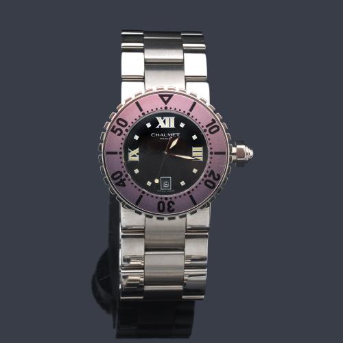  CHAUMET Class One ref. 622 -1661 de señora con caja y brazalete en acero.