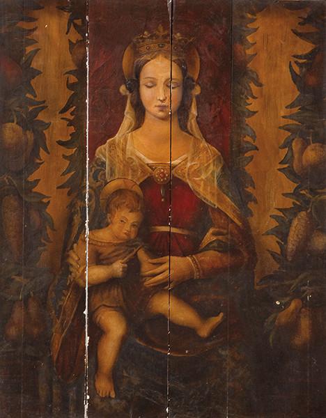  ESCUELA ESPAÑOLA S. XIX-XX - Virgen con el Niño