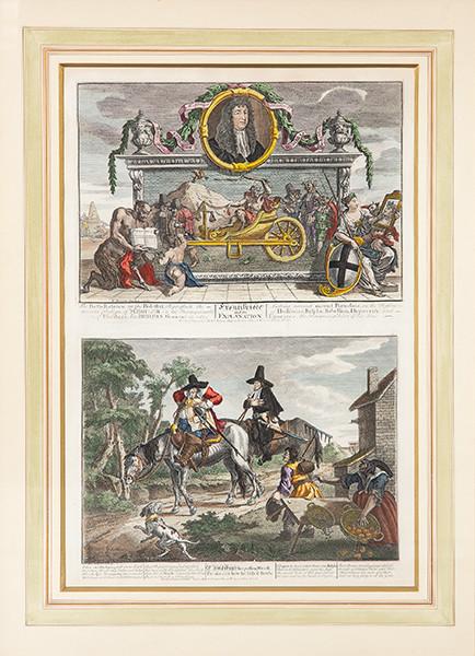 WILLIAM HOGARTH - Serie de siete grabados dedicados al poema satírico Hudibras