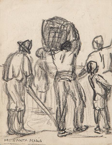  MARCELIANO DE SANTA MARÍA - Personajes portando fardos