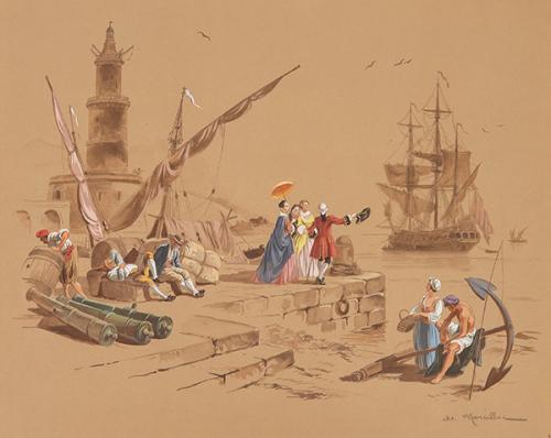  EUGÈNE LELIEPVRE - Escena portuaria