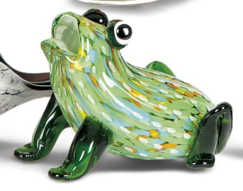  "Rana con la Boca Abierta" de cristal de Murano.