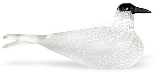  Pájaro de cristal  modelo "Räyskä" de Oiva Toikka, para la marca Nuutajärvi Finlandiia finales 1980 principios 1990.