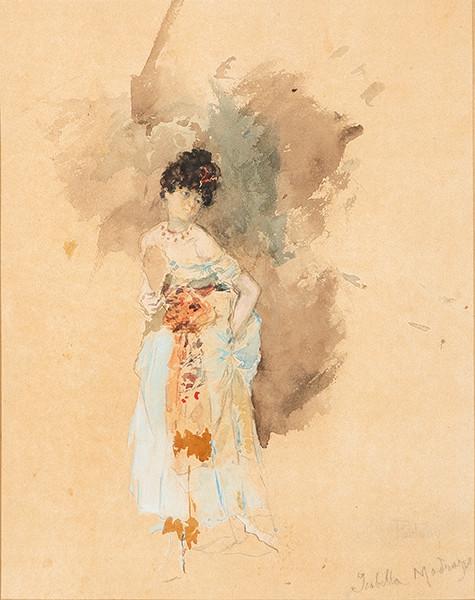  MARIANO FORTUNY MARSAL - Isabel de Madrazo (estudio para La Vicaría). Roma, c. 1869