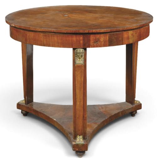  Mesa velador Imperio, con tapa circular