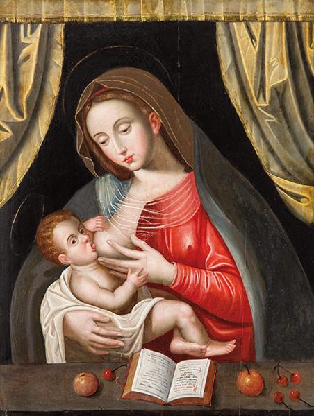  SEGUIDOR DE CORNELIS VAN CLEVE S. XVI - Virgen de la Humildad