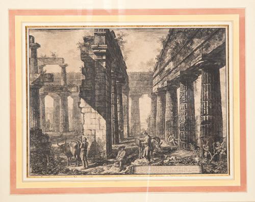  GIOVANNI BATTISTA PIRANESI - Vue des restes du Temple de Neptune 
