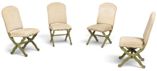  Conjunto de 7 sillas de comedor Maison Jansen de la colección Pierre Counot Blandin, diseño Pierre Counot Blandin.