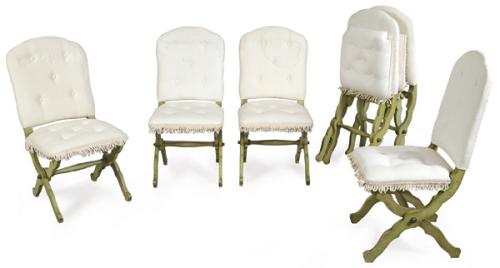  Conjunto de 6 sillas de comedor Maison Jansen de la colección Pierre Counot Blandin, diseño Pierre Counot Blandin.