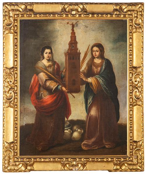  SEGUIDOR DE BERNARDO GERMÁN LLORENTE S. XVIII - Santa Justa y Santa Rufina